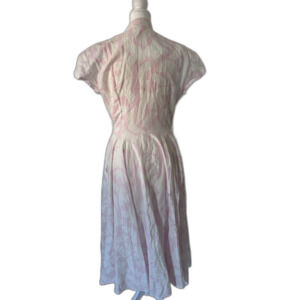 VIntage 90s Cathy Hardwick linen cotton shirt dress pastels - Size 12